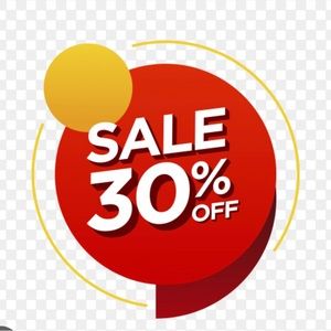 30% off on all items marked with a yellow 🟡 dot